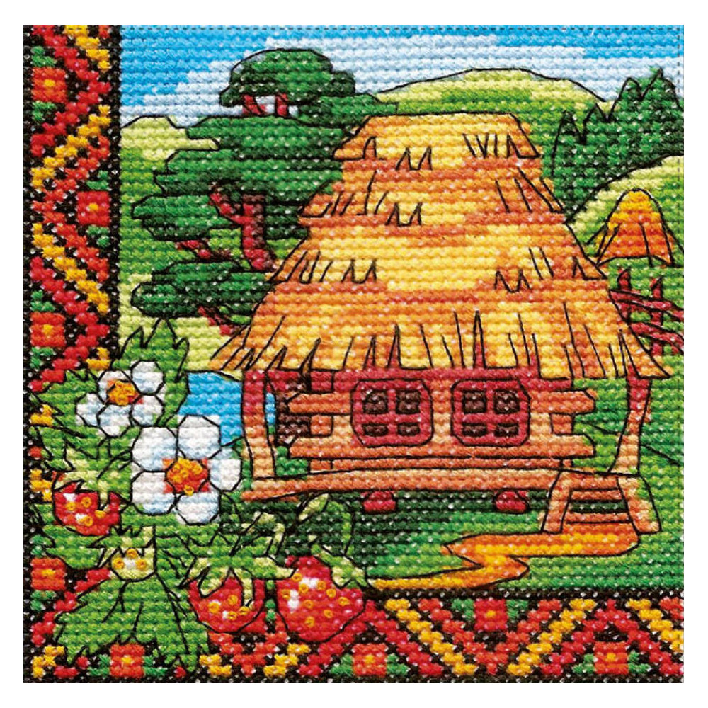 Cross Stitch Kit - Ukraine Hut Volhynia Strawberries LADY  01297