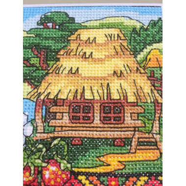 Cross Stitch Kit - Ukraine Hut Volhynia Strawberries LADY  01297