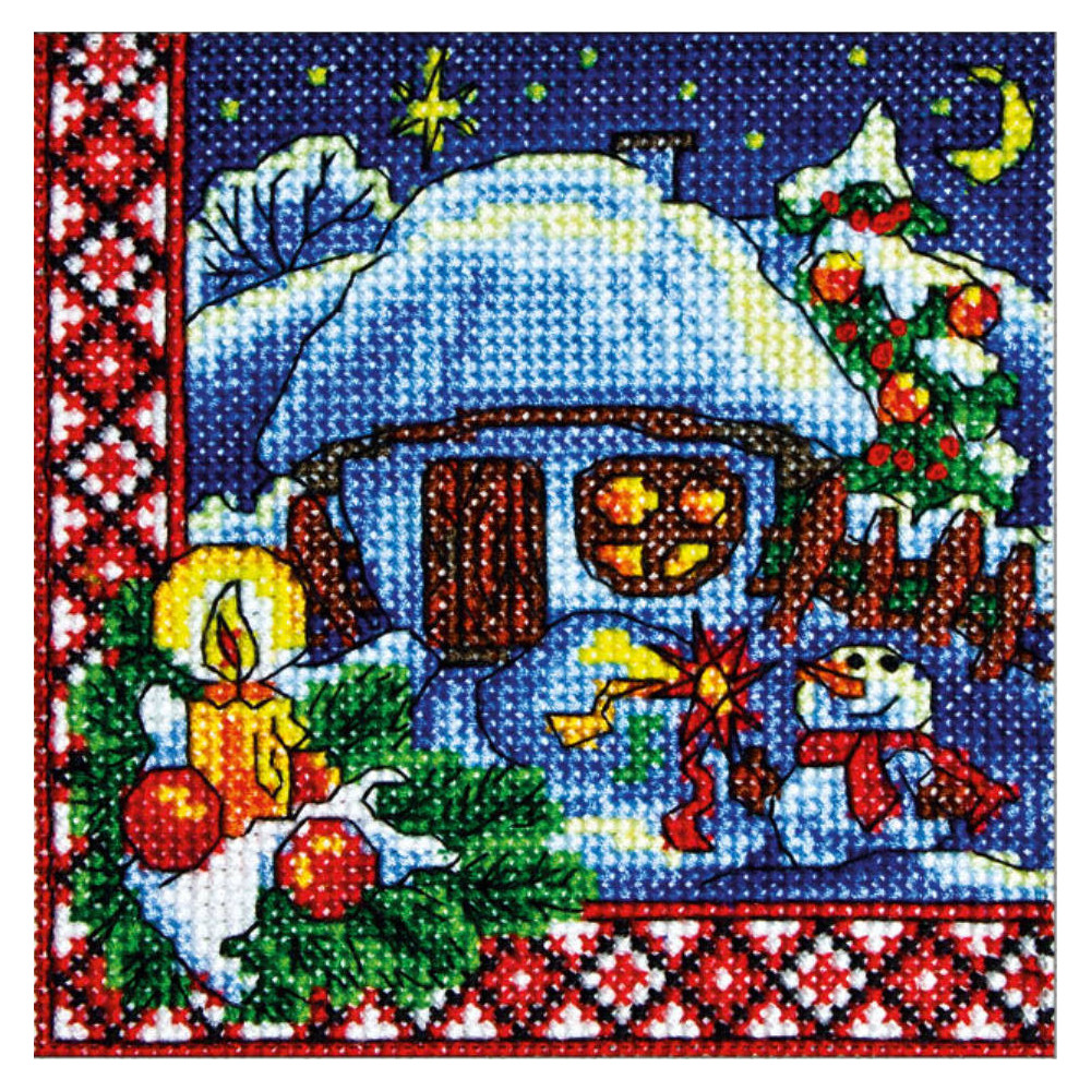 Cross Stitch Kit - Ukraine Hut Christmas Eve LADY  01304