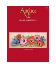 Cross stitch embroidery kit Spray Of Anemones Anchor PCE733