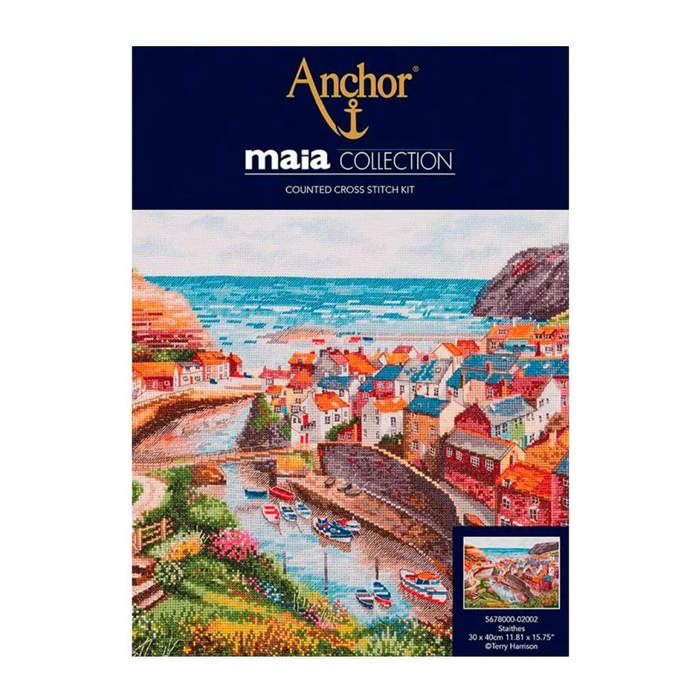 Набор для вышивания крестом Anchor Maia Staithes (Стейтс) 5678000-02002