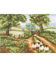 Cross stitch embroidery kit Down the Track Anchor PCE948