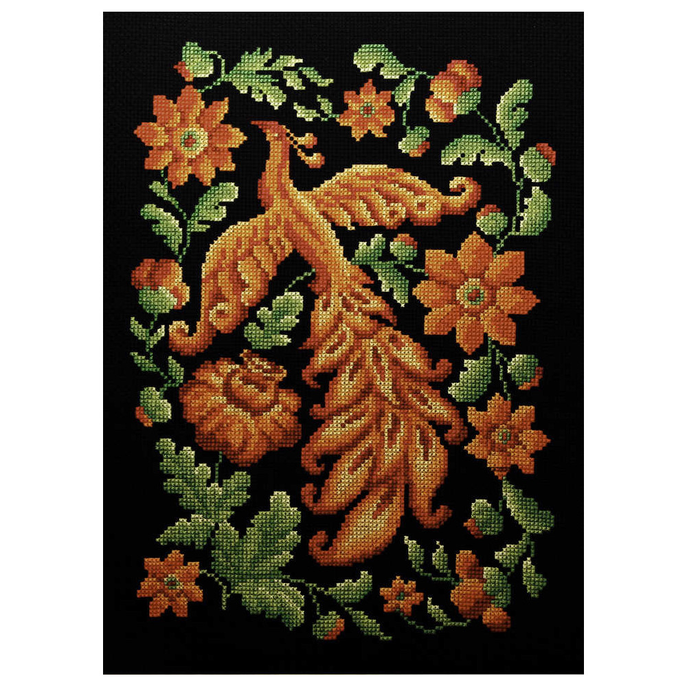 Cross Stitch Kit - Fire Bird on black LADY 01010