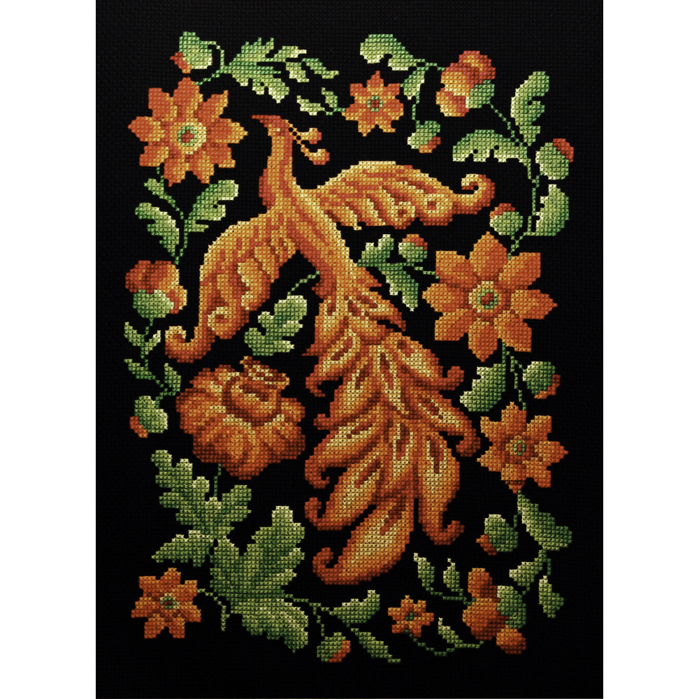 Cross Stitch Kit - Fire Bird on black LADY 01010