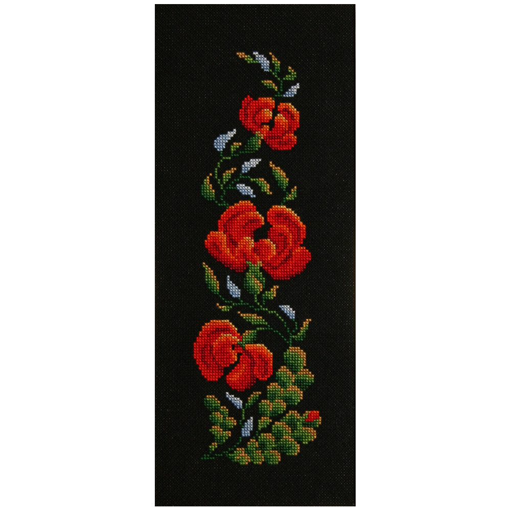 Cross Stitch Kit - Petrikіvska painting on black LADY 01565