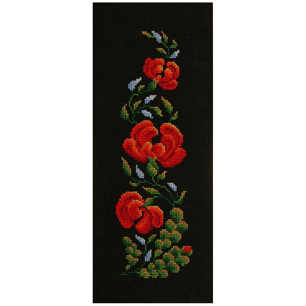 Cross Stitch Kit - Petrikіvska painting on black LADY 01565