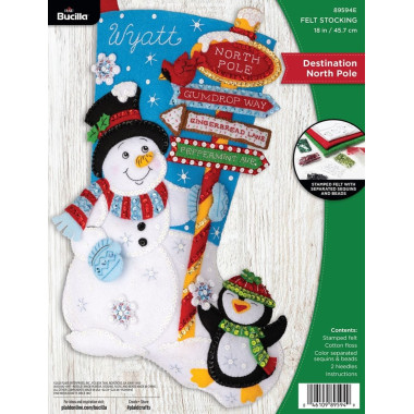 Bucilla ® Seasonal - Felt - Stocking Kits - Destination North Pole - 89594E