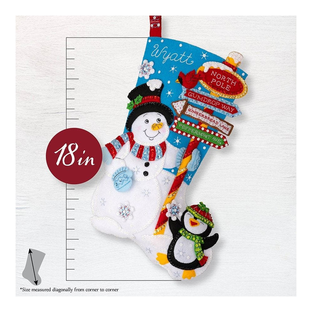 Bucilla ® Seasonal - Felt - Stocking Kits - Destination North Pole - 89594E