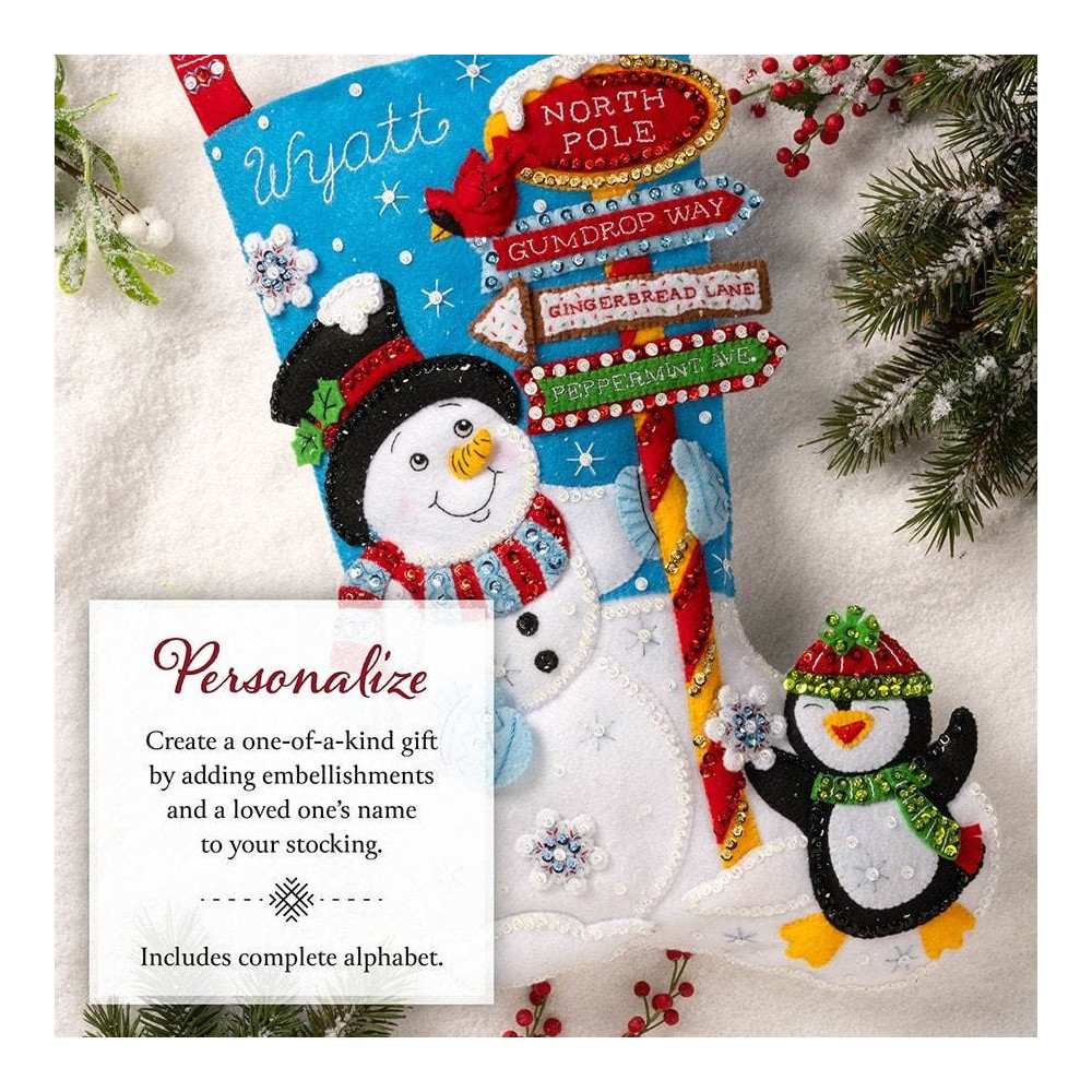 Bucilla ® Seasonal - Felt - Stocking Kits - Destination North Pole - 89594E