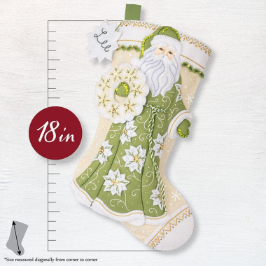 Bucilla ® Seasonal - Felt - Stocking Kits - White Poinsettia - 89602E
