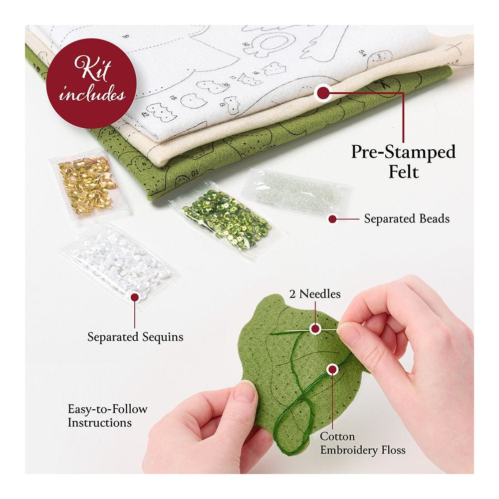 Bucilla ® Seasonal - Felt - Stocking Kits - White Poinsettia - 89602E