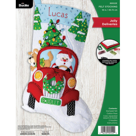 Bucilla ® Felt Stocking - Jolly Deliveries - 89552E