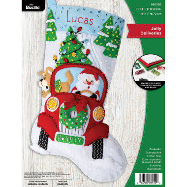 Bucilla ® Felt Stocking - Jolly Deliveries - 89552E