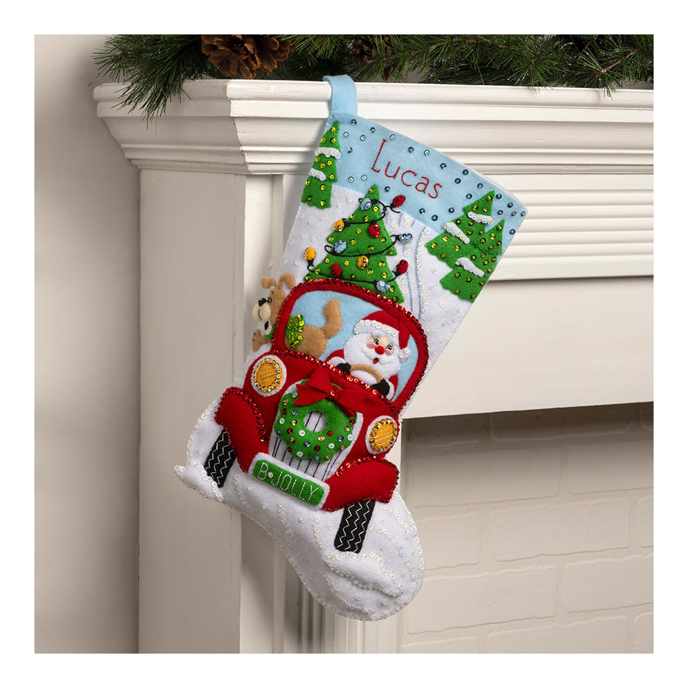 Набір для фетрової аплікації Felt Stocking - Jolly Deliveries - 89552E