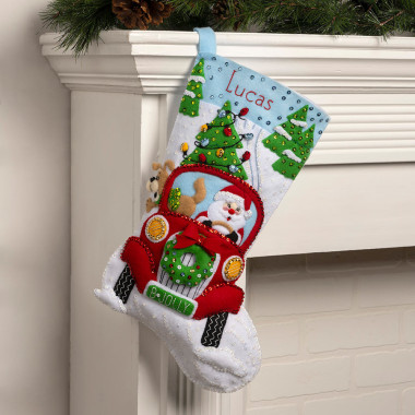 Набір для фетрової аплікації Felt Stocking - Jolly Deliveries - 89552E