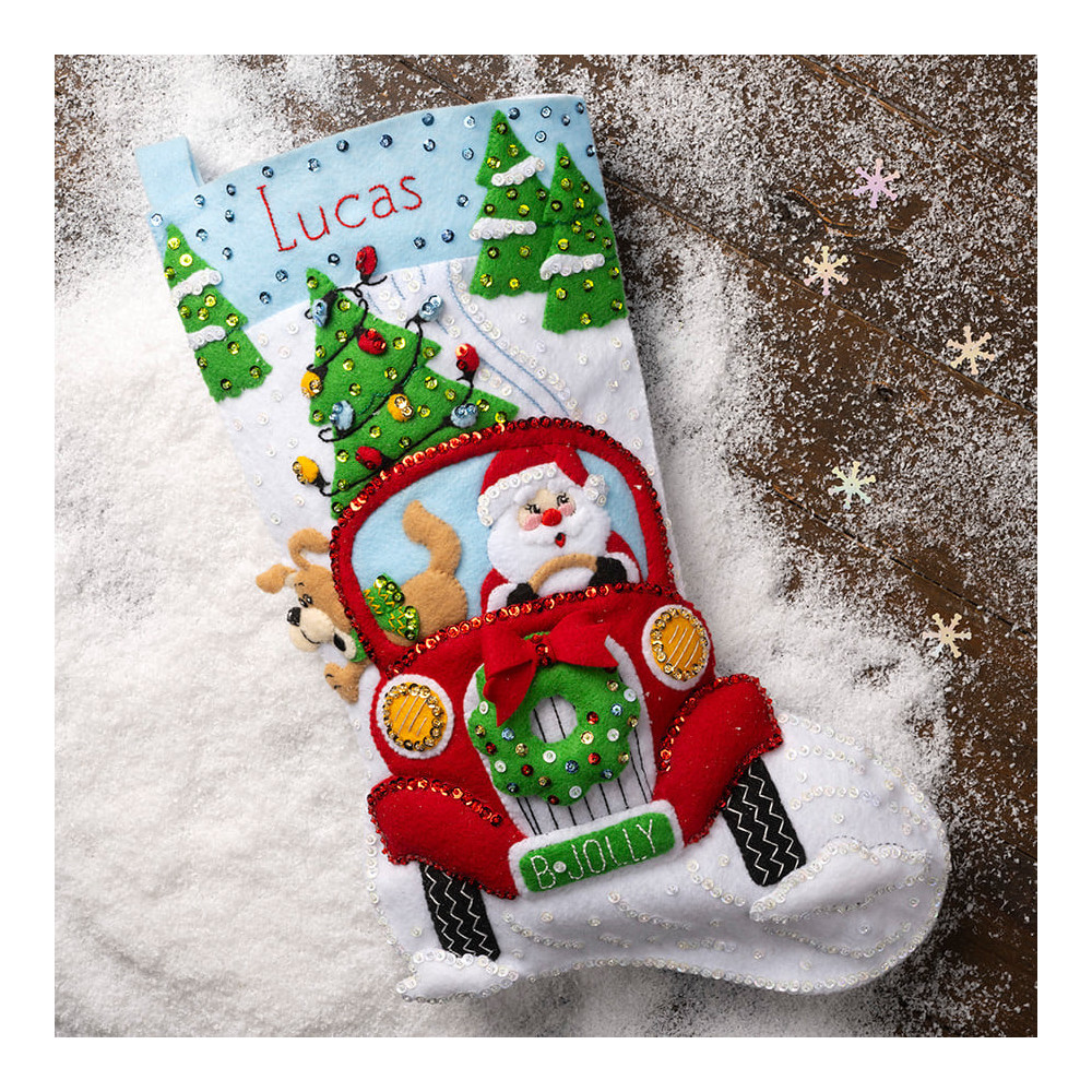 Bucilla ® Felt Stocking - Jolly Deliveries - 89552E