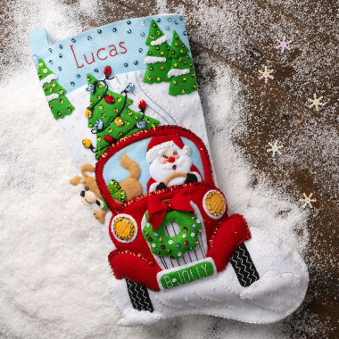 Набір для фетрової аплікації Felt Stocking - Jolly Deliveries - 89552E