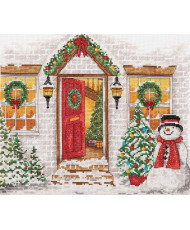 Cross stitch embroidery kit Christmas Welcome Anchor PCE968