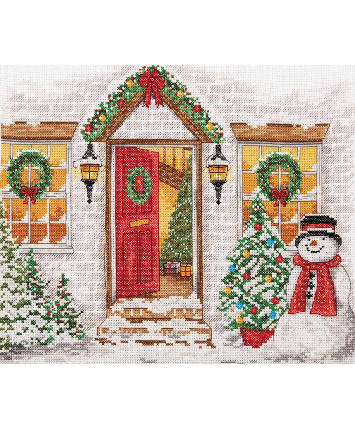 Cross stitch embroidery kit Christmas Welcome Anchor PCE968