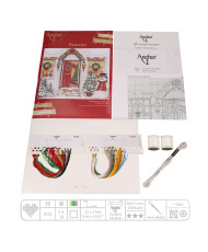 Cross stitch embroidery kit Christmas Welcome Anchor PCE968