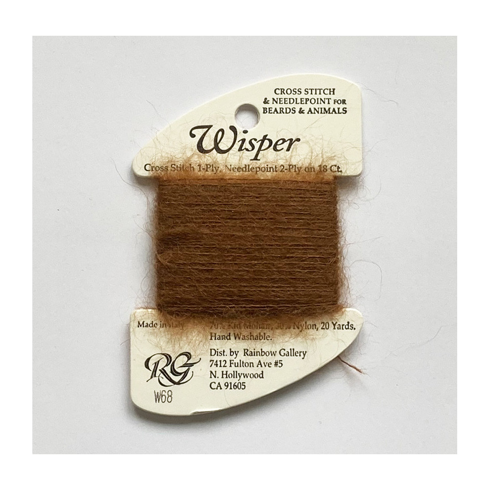 Thread Wisper Rainbow Gallery W68, Dark Tan Thread Wisper Rainbow Gallery W68, Dark Tan