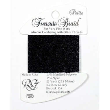 PB05 Нитка Treasure Braid Petite Rainbow Gallery черный