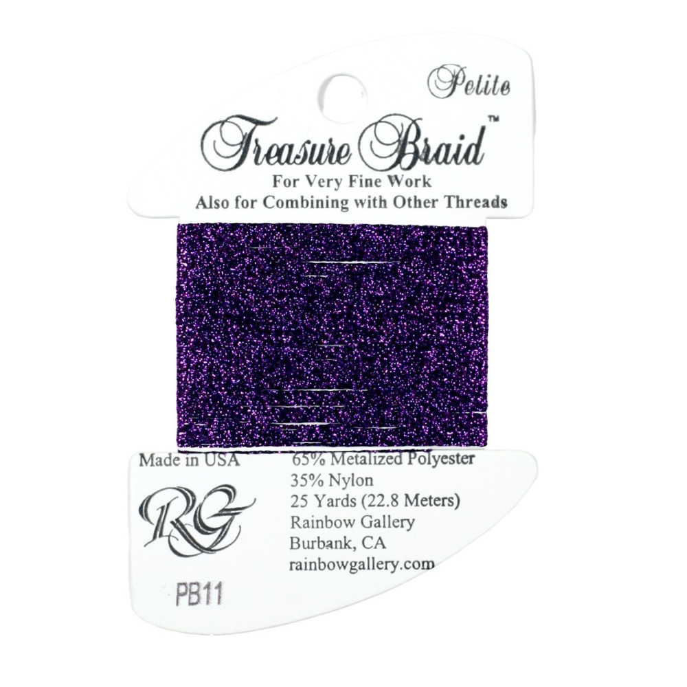 Нитка металізована Treasure Braid Petite Rainbow Gallery PB11, Фіолетова Нитка металізована Treasure Braid Petite Rainbow Gallery PB11, Фіолетова