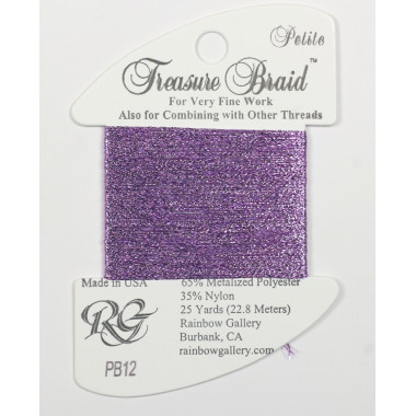 PB12 Нитка Treasure Braid Petite Rainbow Gallery Лавандовая