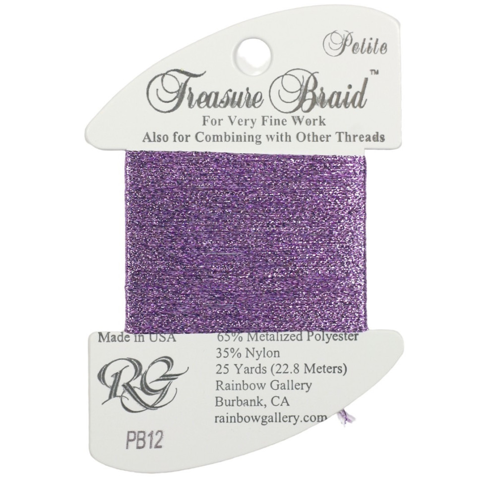 PB12 Нитка Treasure Braid Petite Rainbow Gallery Лавандовая
