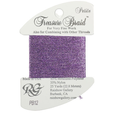 PB12 Нитка Treasure Braid Petite Rainbow Gallery Лавандовая