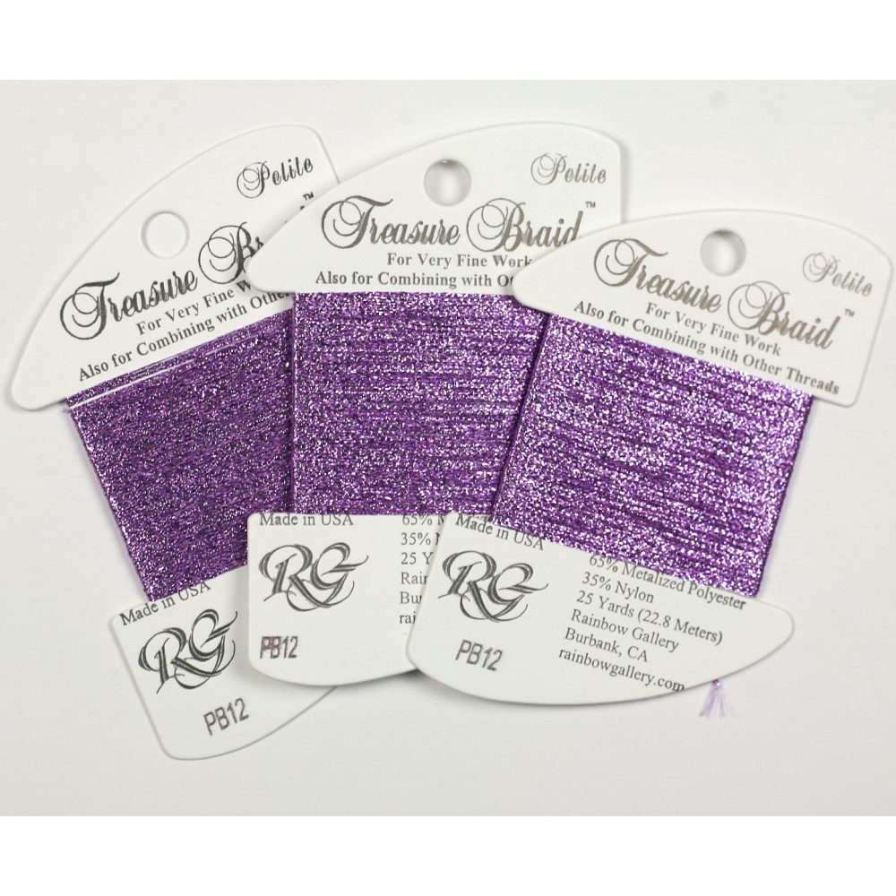 PB12 Нитка Treasure Braid Petite Rainbow Gallery Лавандовая