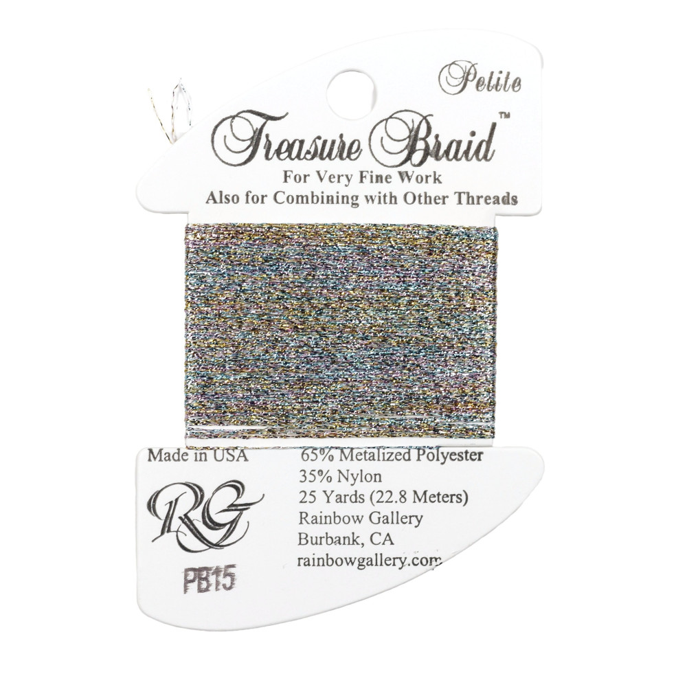 PB15 Metallized Thread Treasure Braid Petite Rainbow Gallery Lite Multi