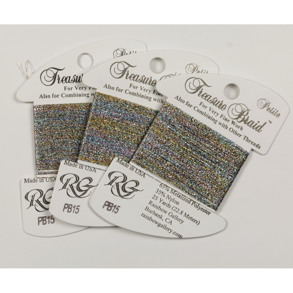 PB15 Metallized Thread Treasure Braid Petite Rainbow Gallery Lite Multi