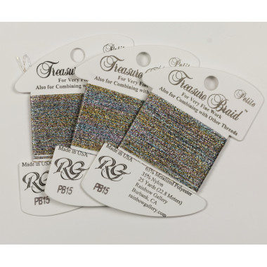 PB15 Metallized Thread Treasure Braid Petite Rainbow Gallery Lite Multi