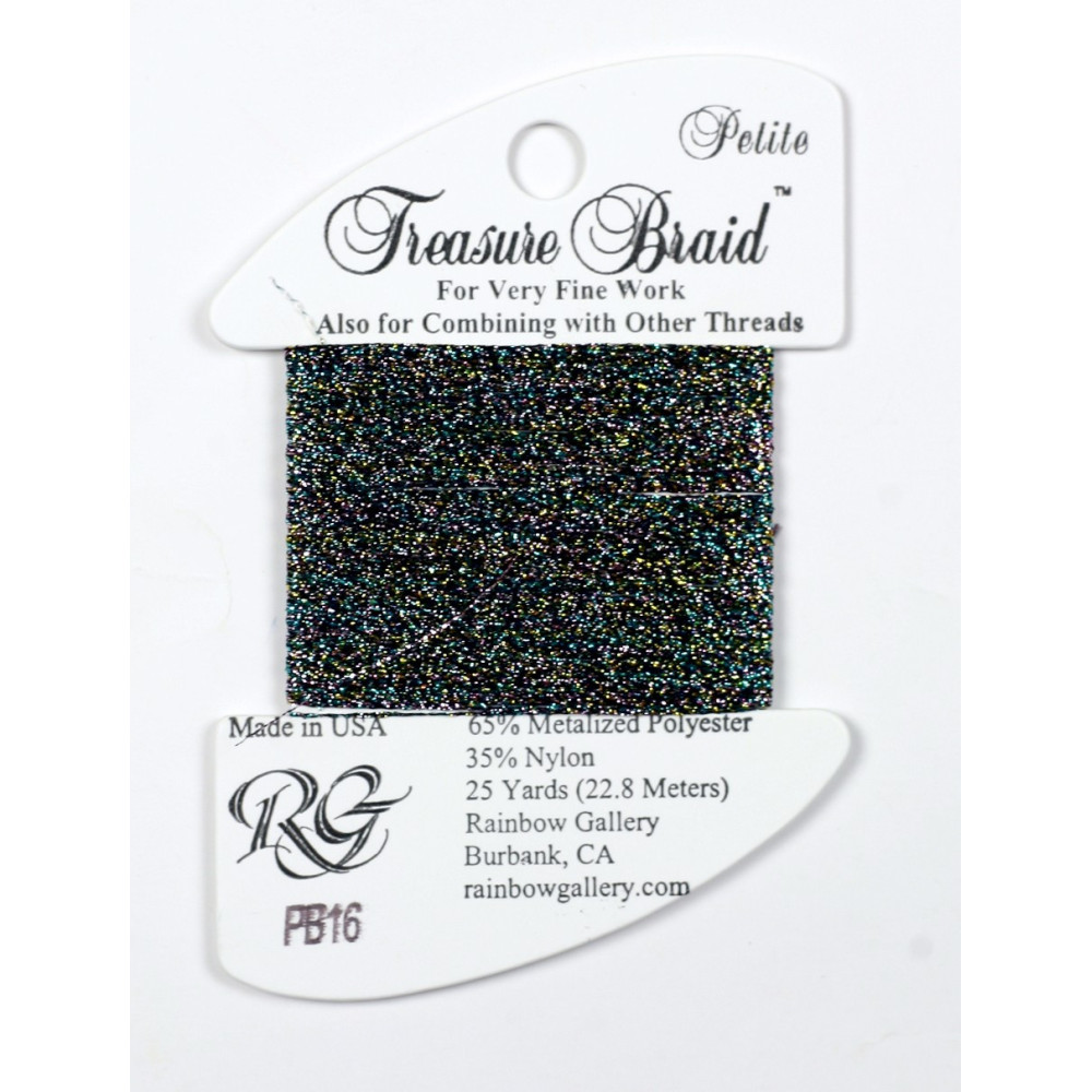 Нитка металізована Treasure Braid Petite Rainbow Gallery PB16, Темний Кофеті