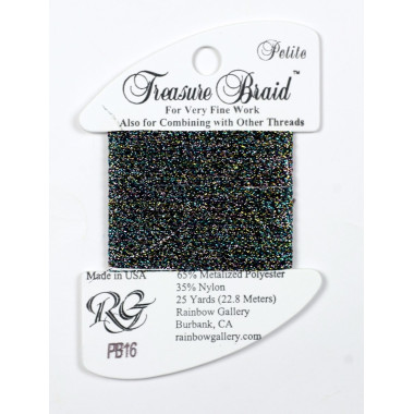 Нитка металізована Treasure Braid Petite Rainbow Gallery PB16, Темний Кофеті