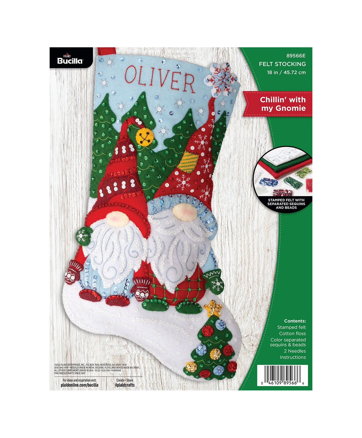 Bucilla ® Seasonal - Felt - Stocking Kits - Chillin' with my Gnomie - 89566E