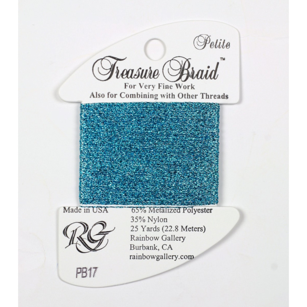 PB17 Metallized Thread Treasure Braid Petite Rainbow Gallery Water Blue