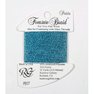PB17 Metallized Thread Treasure Braid Petite Rainbow Gallery Water Blue