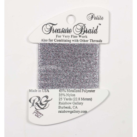 PB27 Metallized Thread Treasure Braid Petite Rainbow Gallery Ice Pastels