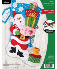 Набір для фетрової аплікації Bucilla ® Seasonal - Felt - Stocking Kits - Santa's Gift Galore - 89560E