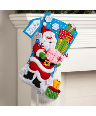 Набір для фетрової аплікації Bucilla ® Seasonal - Felt - Stocking Kits - Santa's Gift Galore - 89560E