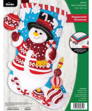 Felt applique kit Bucilla ® Seasonal - Felt - Stocking Kits - Peppermint Snowman - 89610E