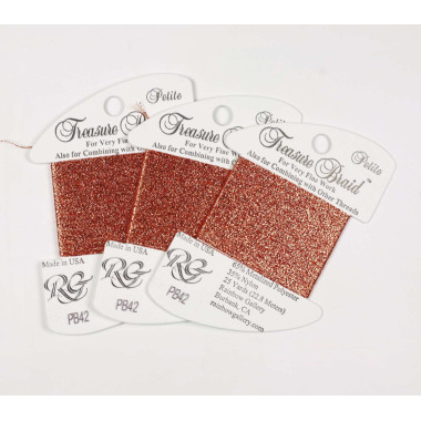 Нитка металізована Treasure Braid Petite Rainbow Gallery PB42, Помаранчева Осінь