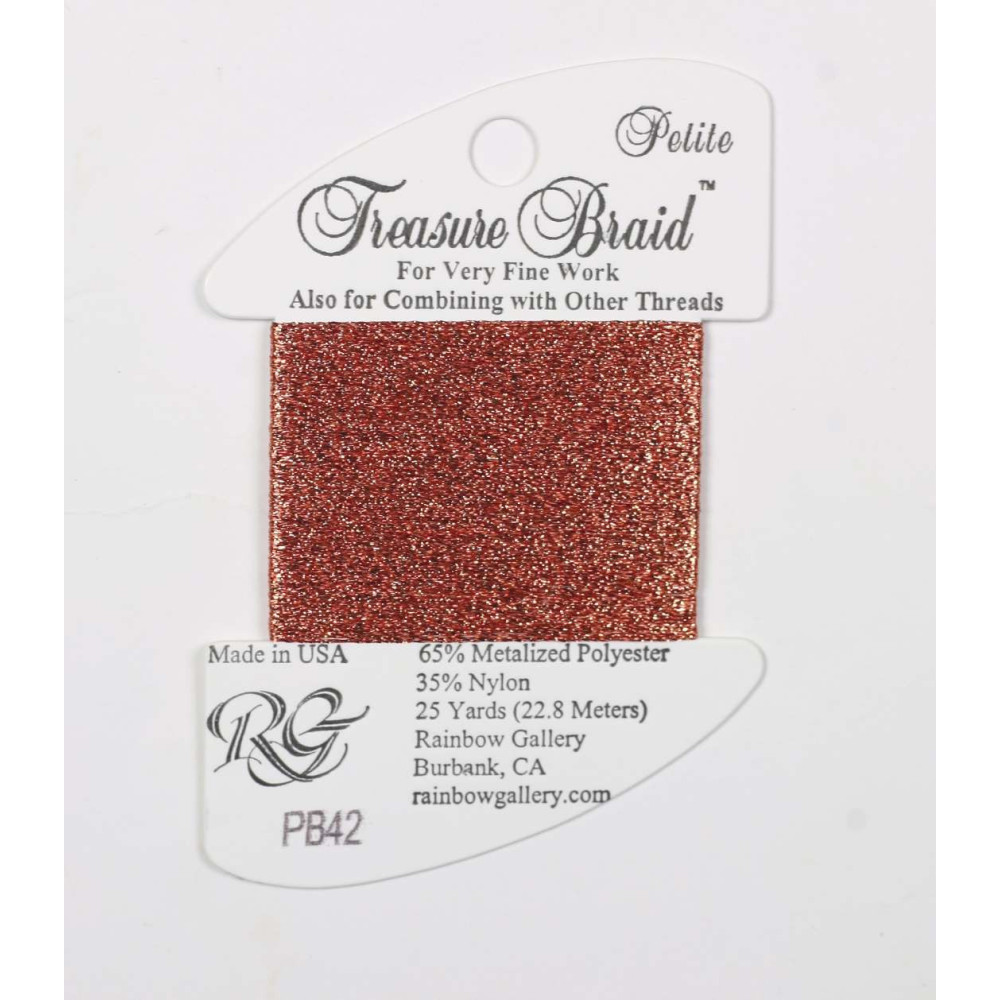 PB42 Нитка Treasure Braid Petite Rainbow Gallery Осенний оранжевый PB42 Нитка Treasure Braid Petite Rainbow Gallery Осенний оранжевый