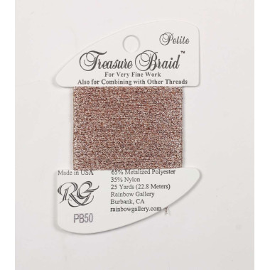 PB50 Metallized Thread Treasure Braid Petite Rainbow Gallery Seashell