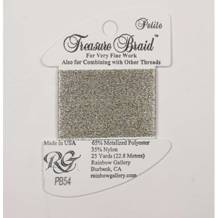 PB54 Metallized Thread Treasure Braid Petite Rainbow Gallery Vatican Gold