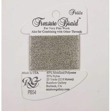 PB54 Нитка Treasure Braid Petite Rainbow Gallery Ватиканское золото