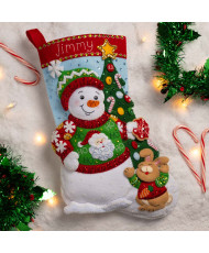 Набор для фетровой аппликации Bucilla ® Seasonal - Felt - Stocking Kits - Festive Sweater Christmas - 89541E