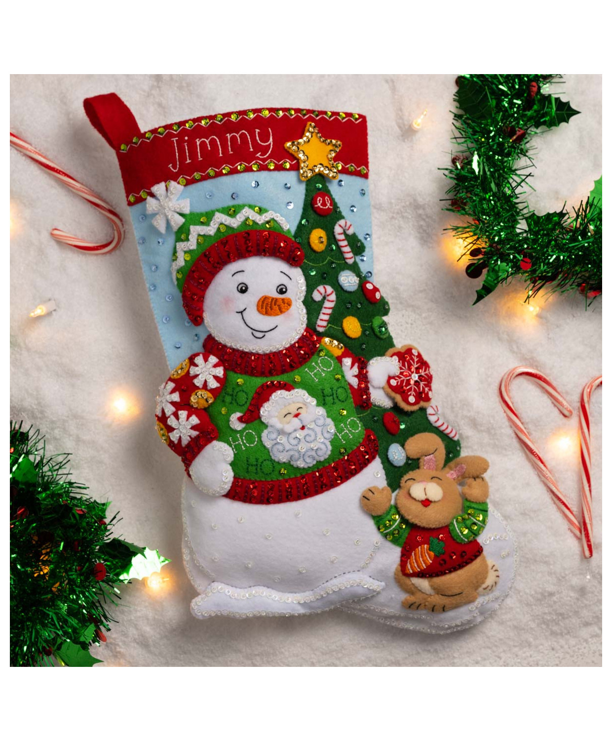 Набір для фетрової аплікації Bucilla ® Seasonal - Felt - Stocking Kits - Festive Sweater Christmas - 89541E